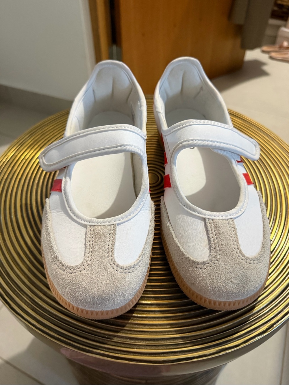 adidas Samba Jane White Red Kids 5.5 / Women’s 7